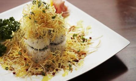 A soy potato roll at Hophouse/Kimchi