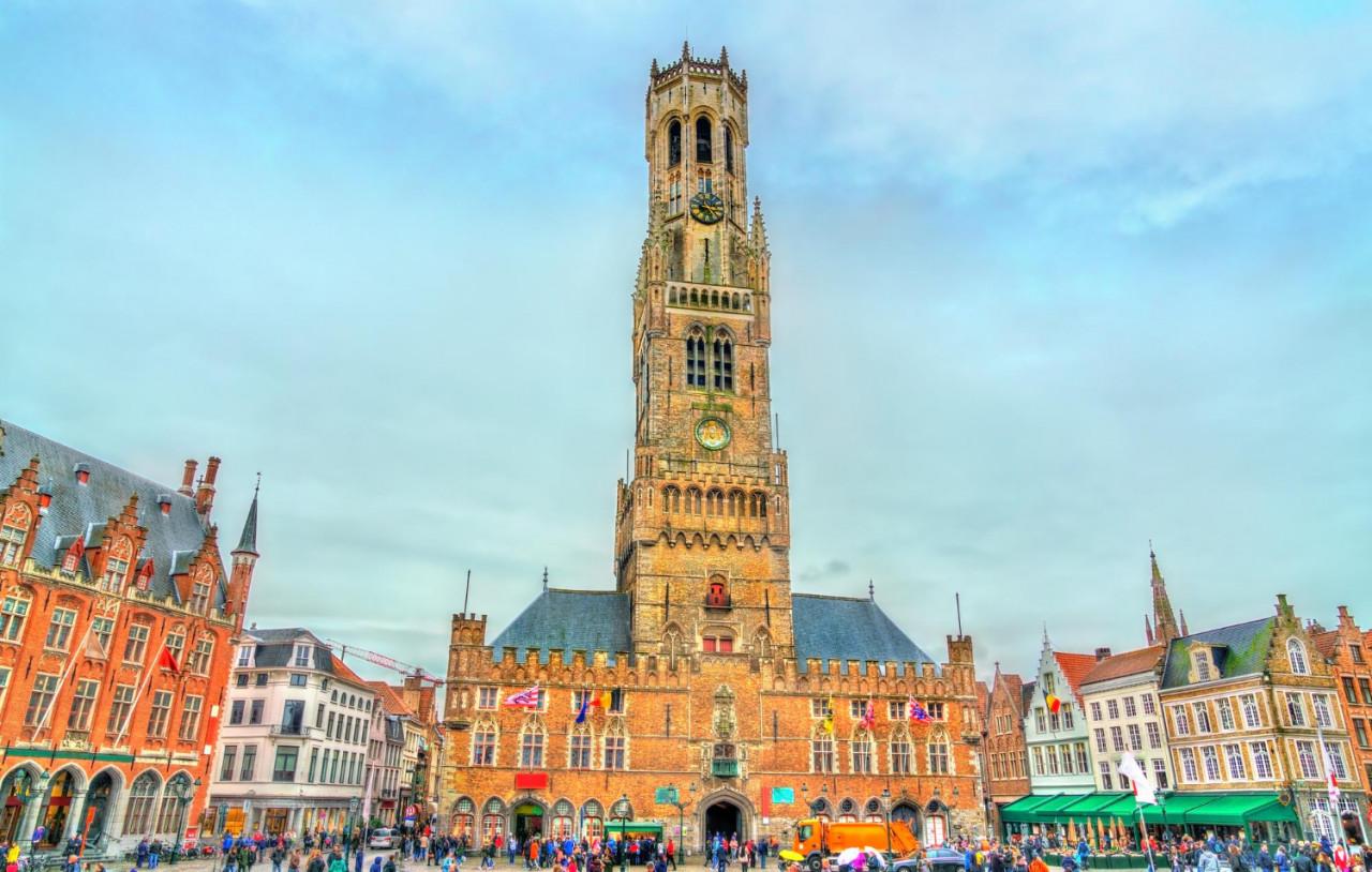 belfry bruges medieval bell tower belgium